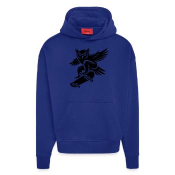 Schneeeule Skateboard Silhouette Minimalistischer - Hoodie- made by SPREAD  - OFF WHITE - Vorne