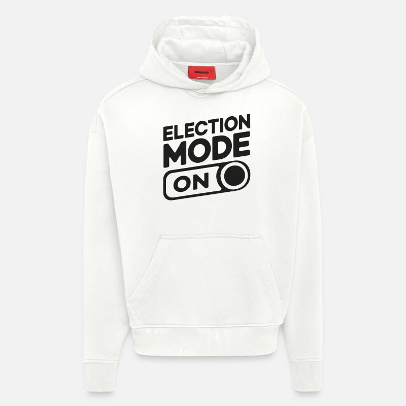 Mode électoral activé - Sweat à capuche bio épais oversize fabriqué en UE - OFF WHITE