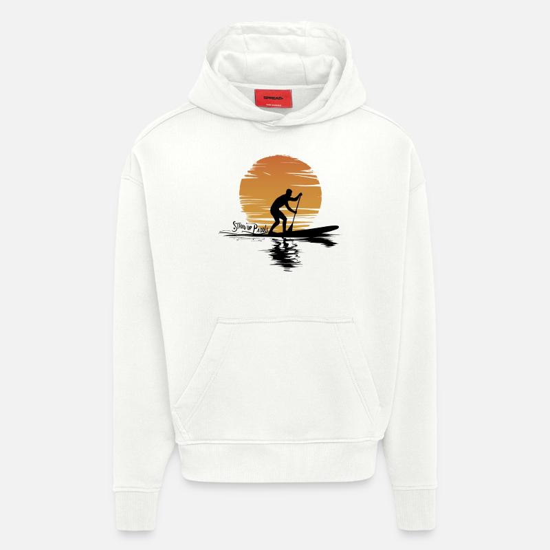 Vacances loisirs Stand Up Paddle - Sweat à capuche bio épais oversize fabriqué en UE - OFF WHITE