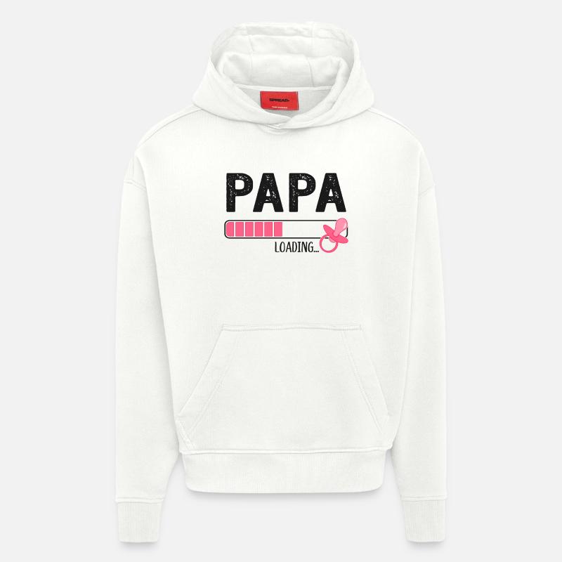 Papa Loading Werdender Vater Schwangerschaft - Hoodie- made by SPREAD  - OFF WHITE
