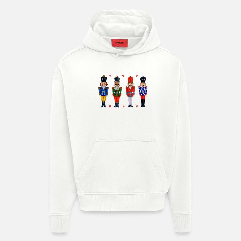 VIER LUSTIGE NUSSKNACKER - Hoodie- made by SPREAD  - OFF WHITE