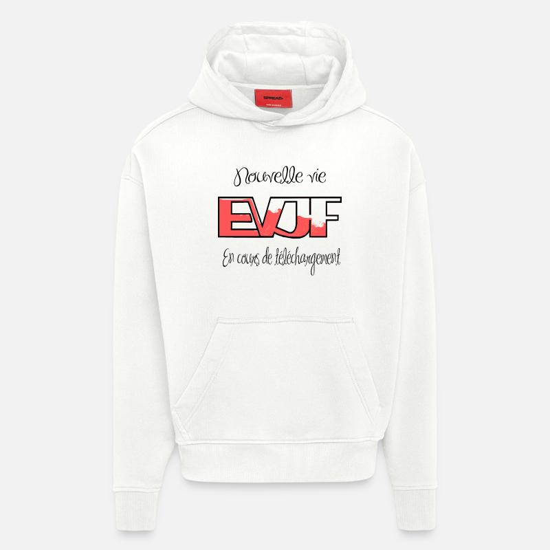 EVJF - Sweat à capuche bio épais oversize fabriqué en UE - OFF WHITE