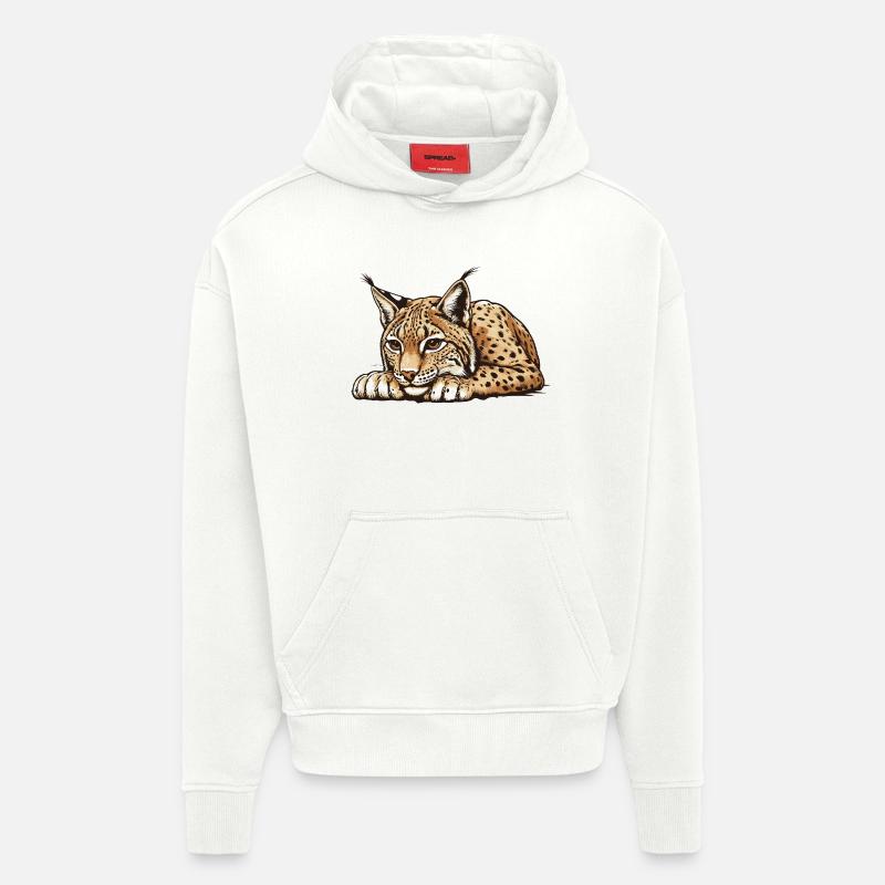Lynx - Sweat à capuche bio épais oversize fabriqué en UE - OFF WHITE
