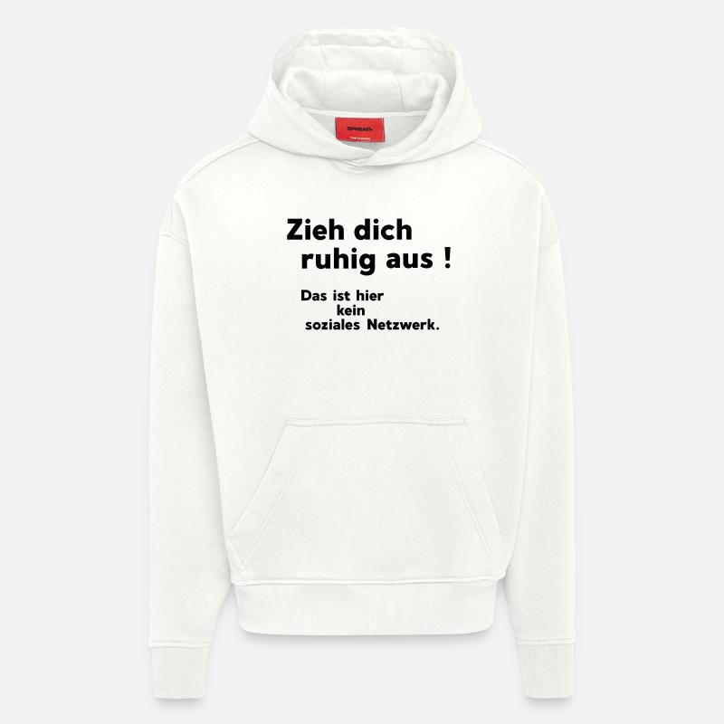 se déshabiller - Sweat à capuche bio épais oversize fabriqué en UE - OFF WHITE