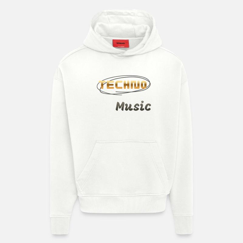 Techno-Musik - Hoodie- made by SPREAD - OFF WHITE