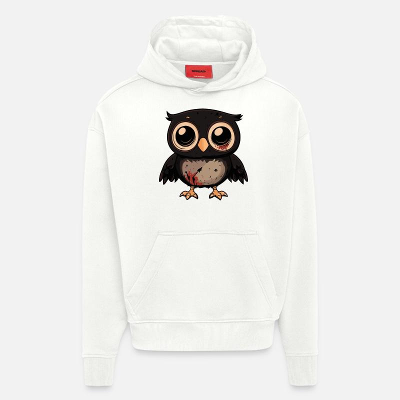 Eule Halloween Comic Lustig - Hoodie- made by SPREAD  - OFF WHITE