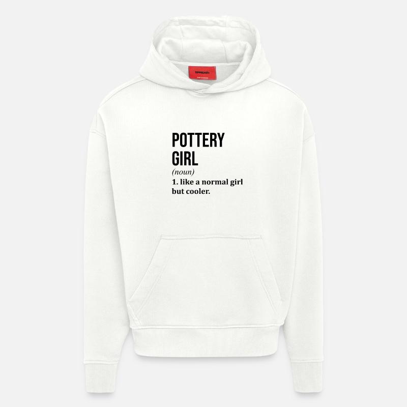 Töpfermädchen Lustiger Spruch - Hoodie- made by SPREAD  - OFF WHITE