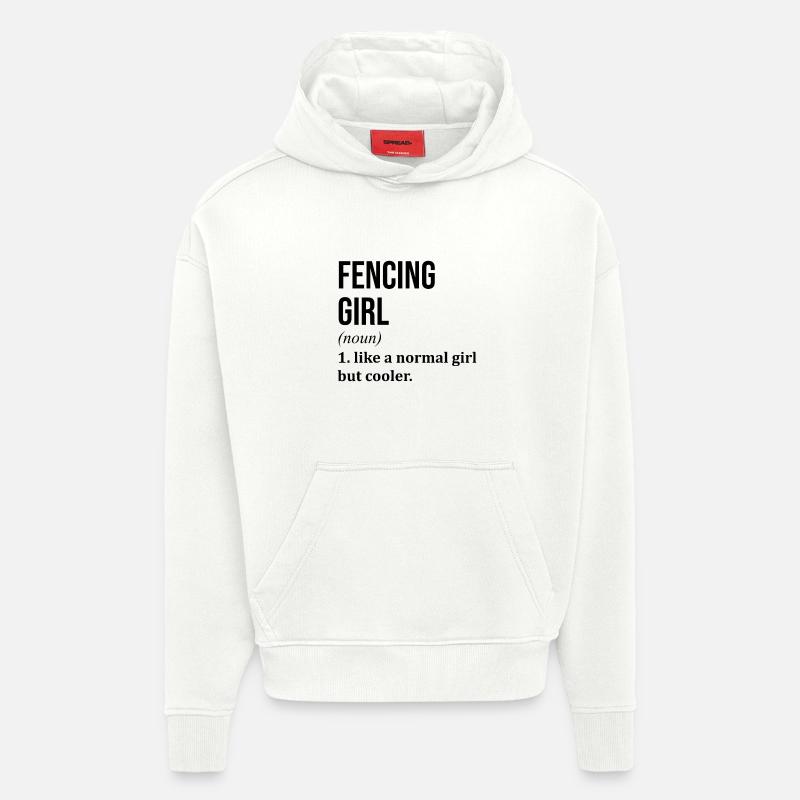 Escrime - Sweat à capuche bio épais oversize fabriqué en UE - OFF WHITE