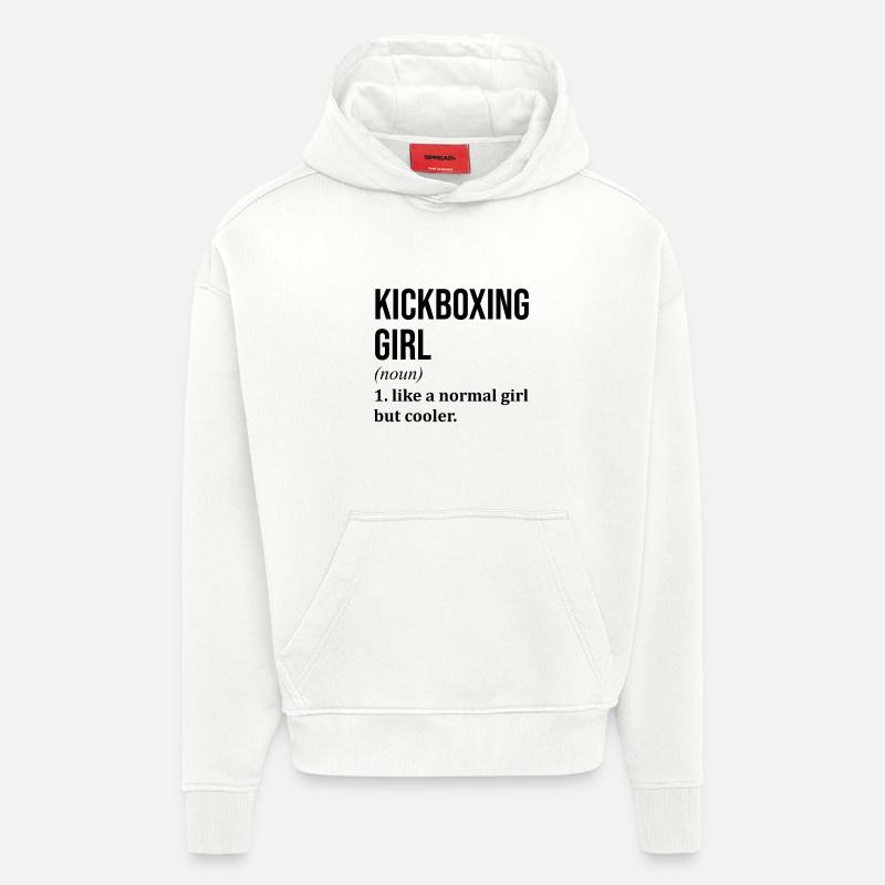 Kickboxing - Sweat à capuche bio épais oversize fabriqué en UE - OFF WHITE