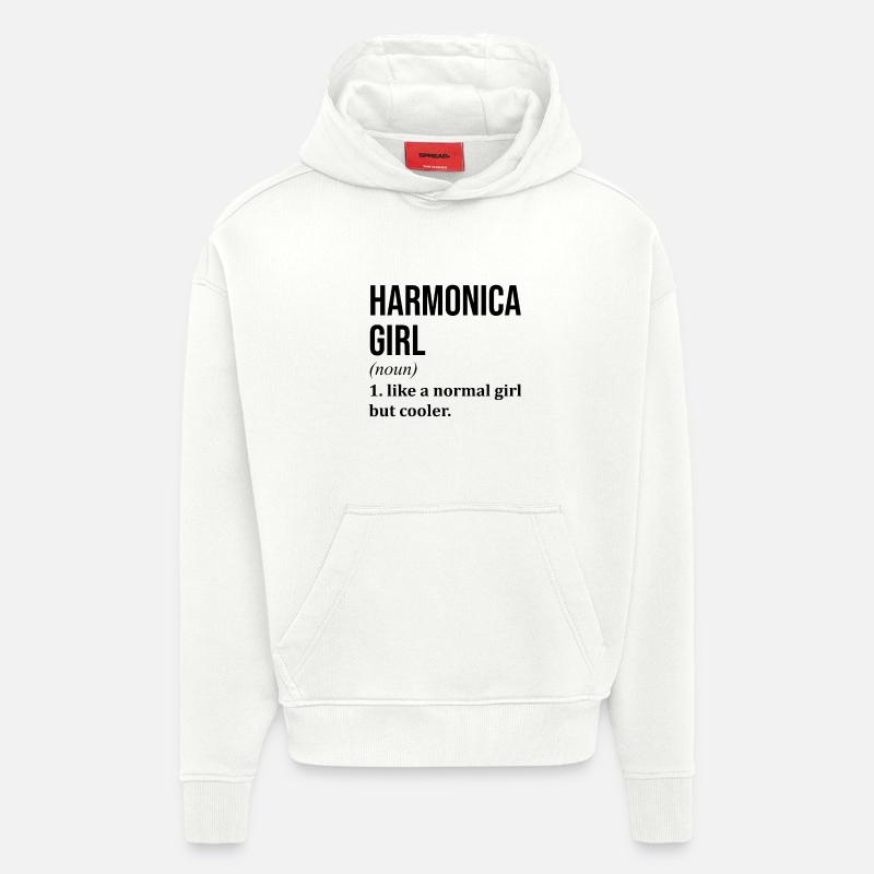 harmonica - Sweat à capuche bio épais oversize fabriqué en UE - OFF WHITE