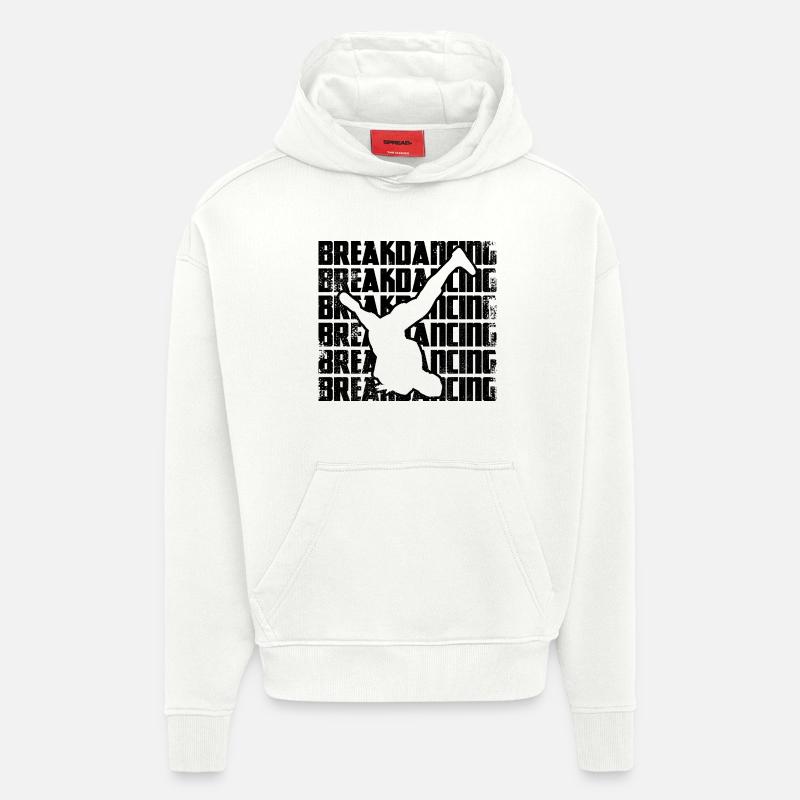 Breakdance - Sweat à capuche bio épais oversize fabriqué en UE - OFF WHITE