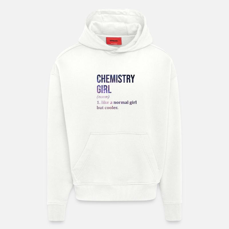 chimie - Sweat à capuche bio épais oversize fabriqué en UE - OFF WHITE