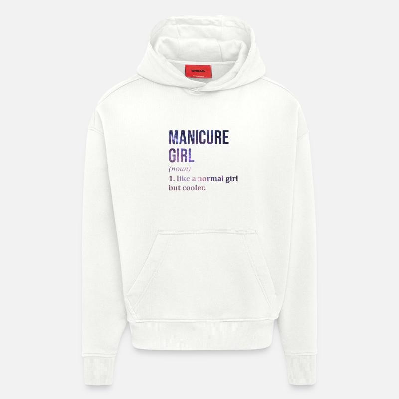 manucure - Sweat à capuche bio épais oversize fabriqué en UE - OFF WHITE