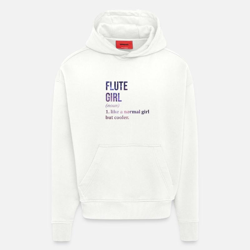 flûte - Sweat à capuche bio épais oversize fabriqué en UE - OFF WHITE