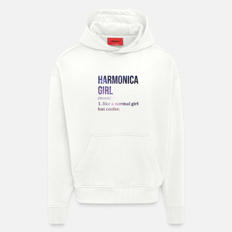 harmonica - Sweat à capuche bio épais oversize fabriqué en UE - OFF WHITE
