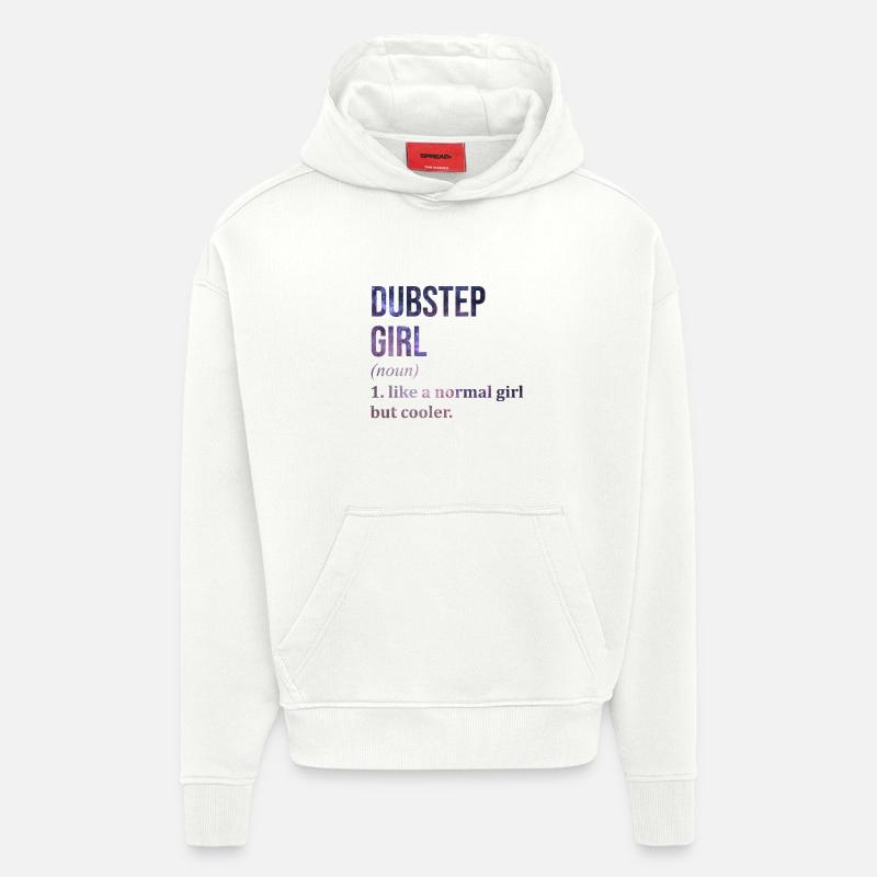 dubstep - Sweat à capuche bio épais oversize fabriqué en UE - OFF WHITE