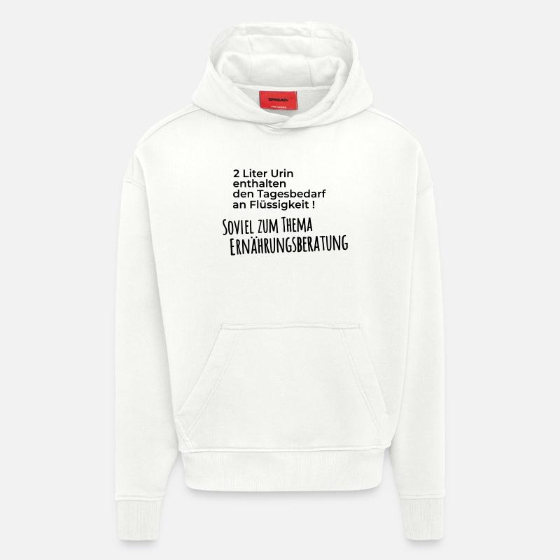 Besoins quotidiens en liquide - Sweat à capuche bio épais oversize fabriqué en UE - OFF WHITE
