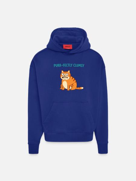 Purr-fectly Clumsy Cat - Hoodie- made by SPREAD - OFF WHITE