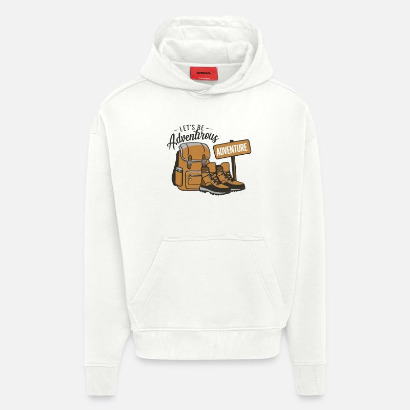 Let's be adventurous. - Hoodie- made by SPREAD  - OFF WHITE