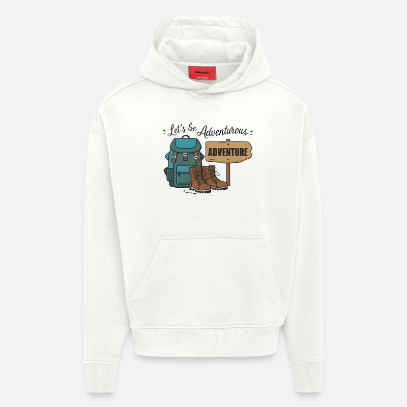 Lass uns abenteuerlich sein. - Hoodie- made by SPREAD - OFF WHITE
