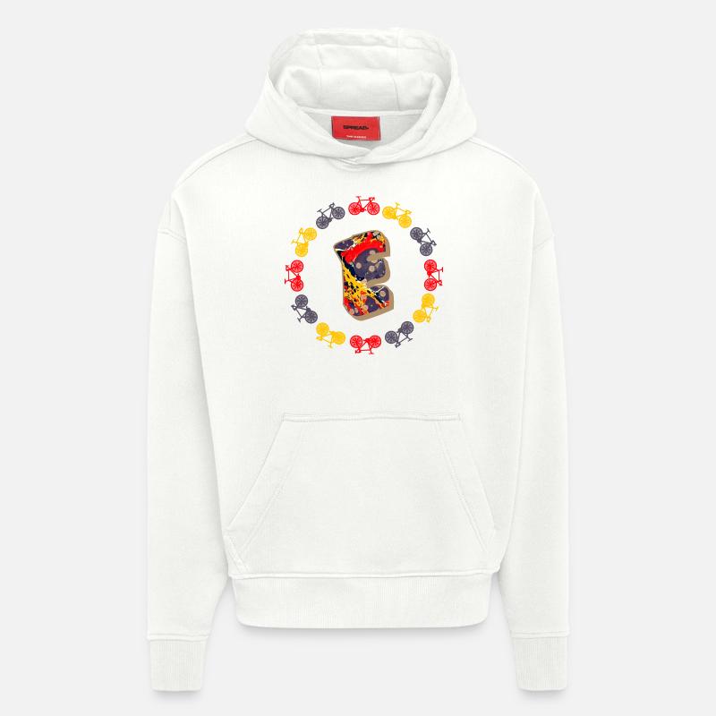 Bicyclette E 202 E - Sweat à capuche bio épais oversize fabriqué en UE - OFF WHITE
