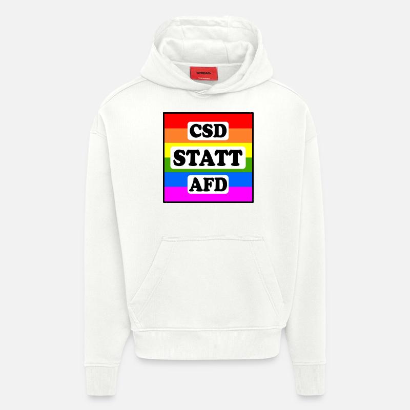 Csd statt afd - Hoodie- made by SPREAD  - OFF WHITE