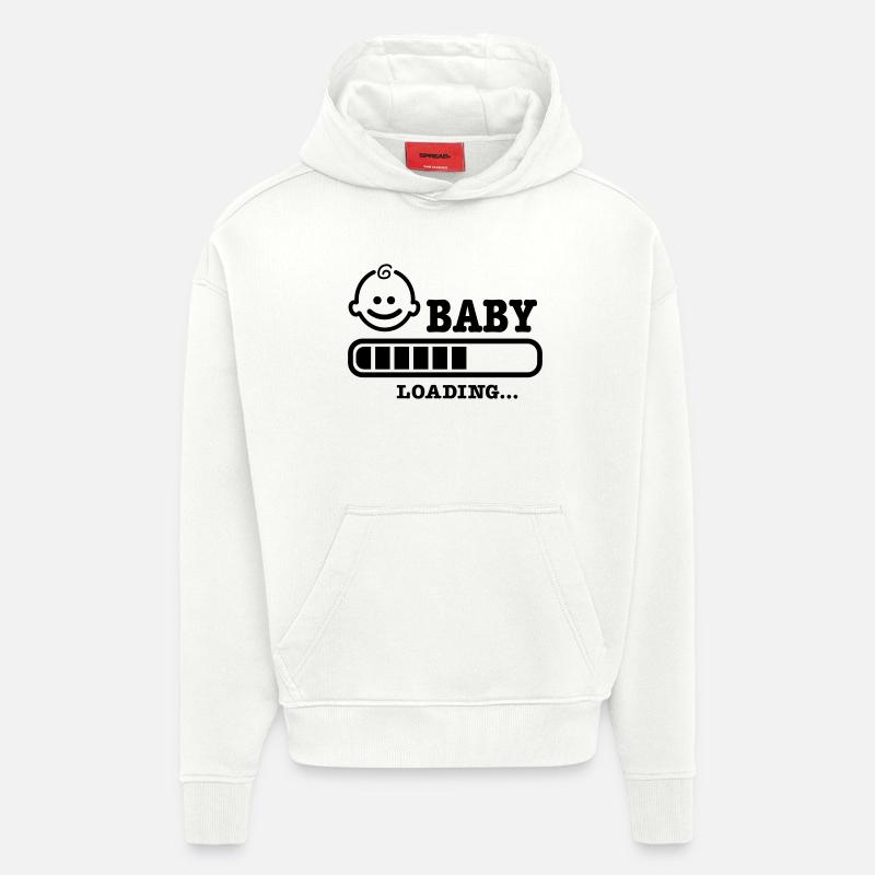 bébé loading - Sweat à capuche bio épais oversize fabriqué en UE - OFF WHITE