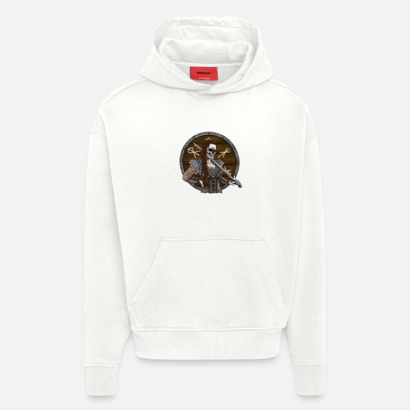 Vikingmaidmit Schild - Hoodie- made by SPREAD  - OFF WHITE