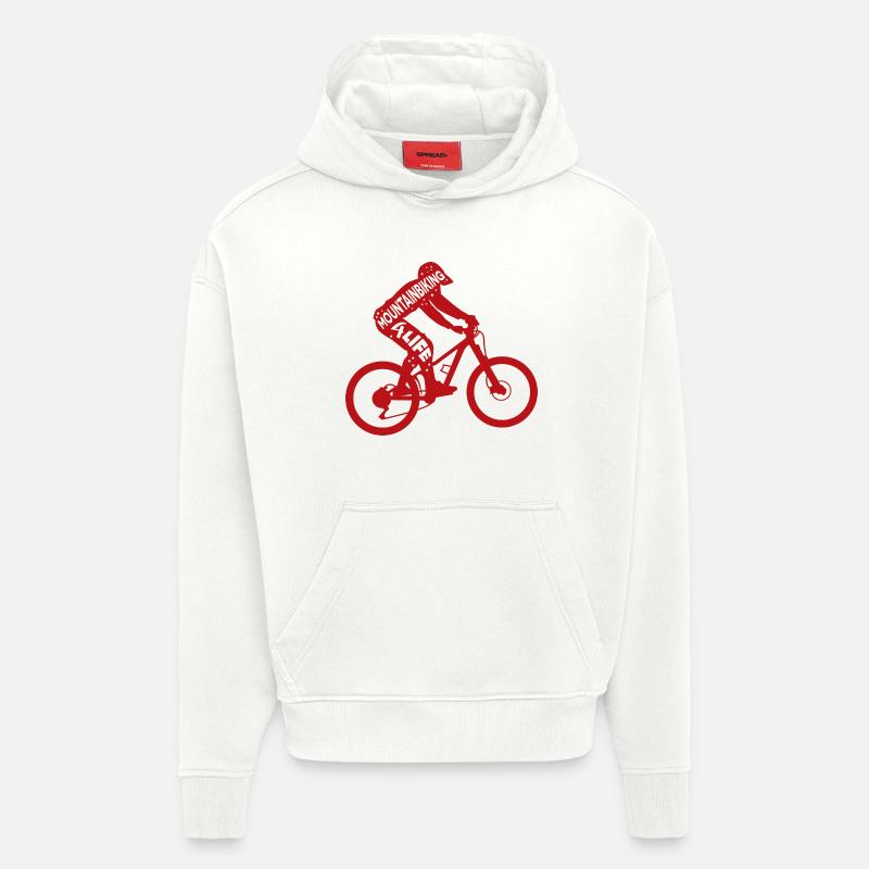 Motivation VTT - Sweat à capuche bio épais oversize fabriqué en UE - OFF WHITE