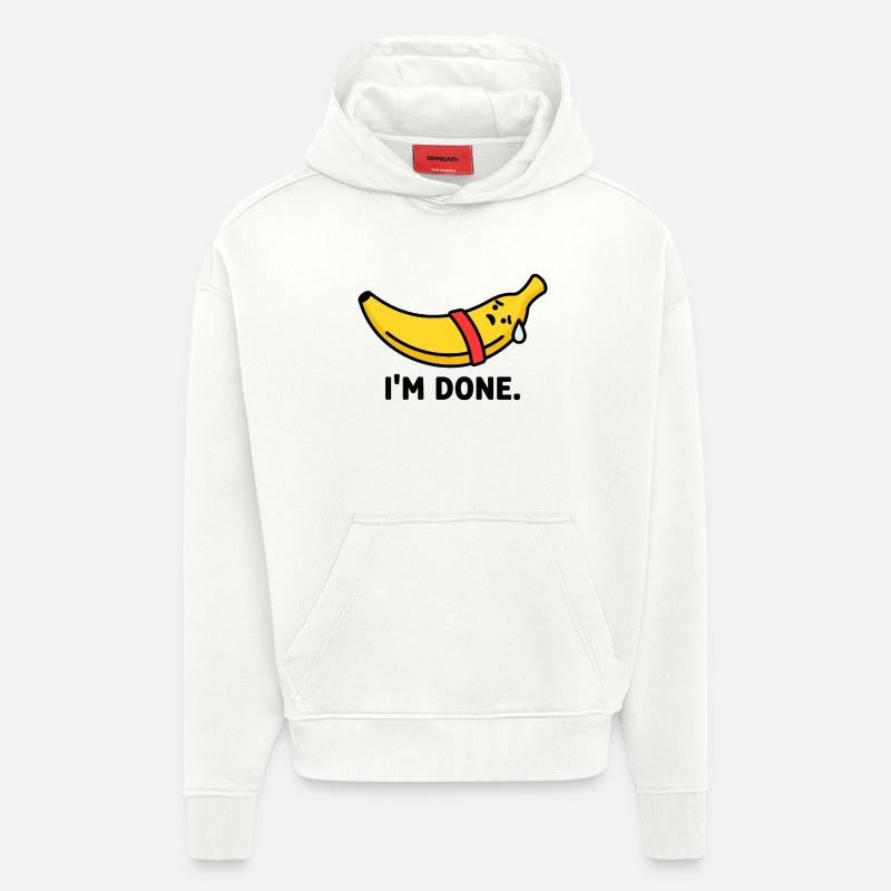 Das Workout Burnout Banana - Hoodie- made by SPREAD  - OFF WHITE