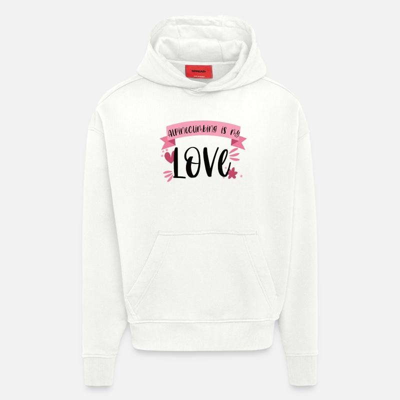 Klettern Alpinklettern Liebe Berge Geschenk - Hoodie- made by SPREAD  - OFF WHITE