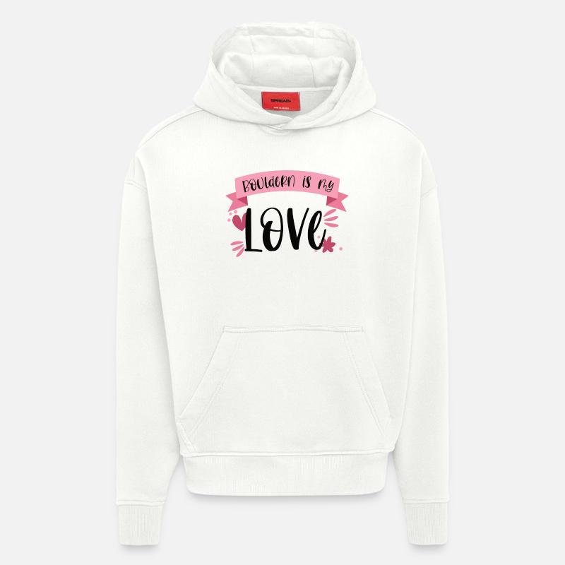 Bouldern Klettern Boulderin Berge Geschenk - Hoodie- made by SPREAD  - OFF WHITE
