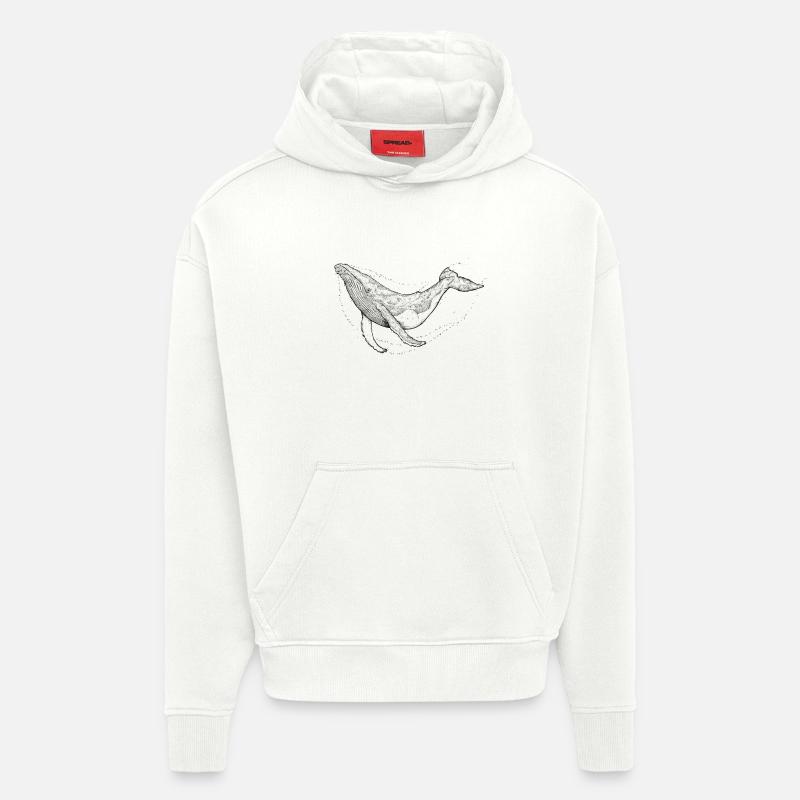 Buckelwal - Hoodie- made by SPREAD  - OFF WHITE