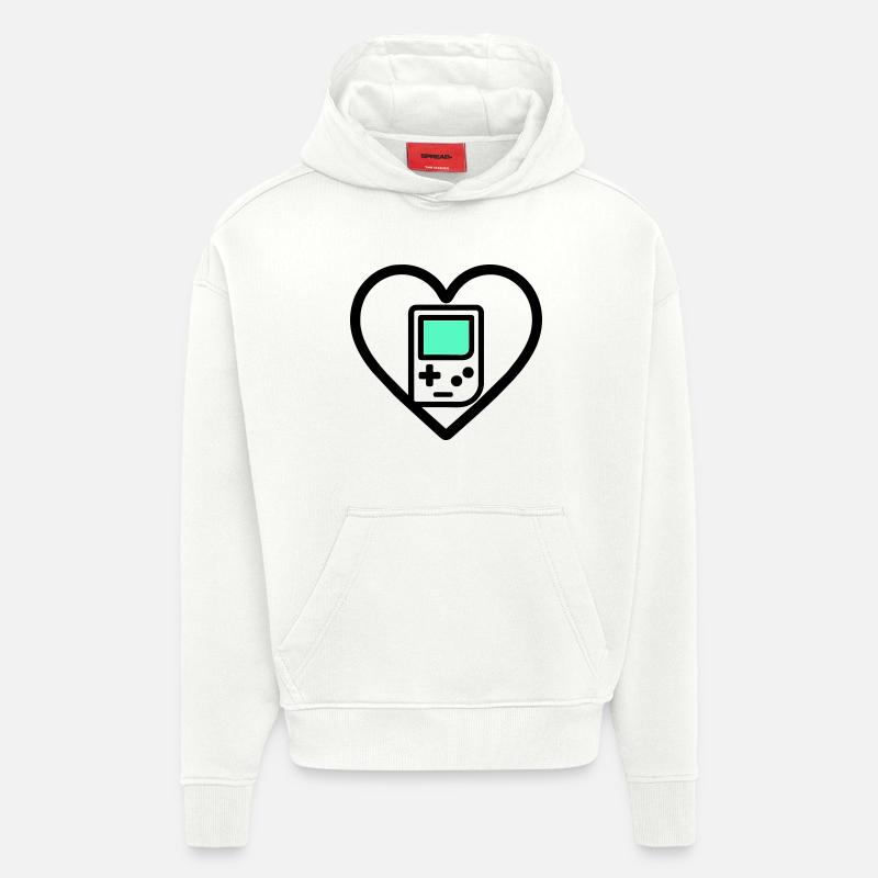 Retro Heart – Retro-Handheld-Konsole - Hoodie- made by SPREAD  - OFF WHITE
