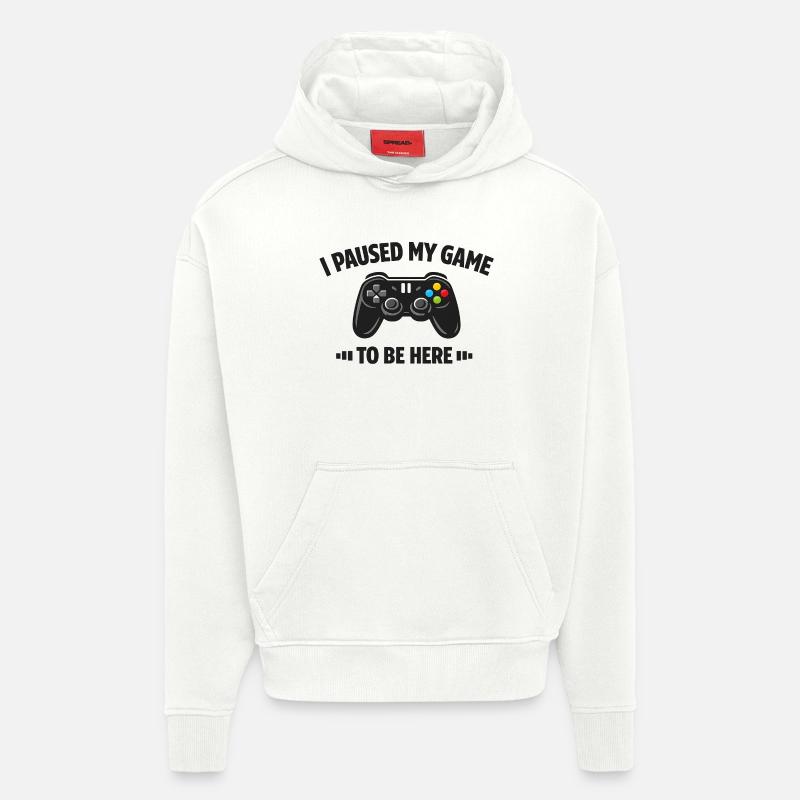 Conception de jeux - Sweat à capuche bio épais oversize fabriqué en UE - OFF WHITE