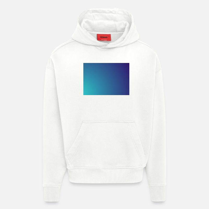 Kreisender Cyan-Violett Gradient - Hoodie- made by SPREAD  - OFF WHITE