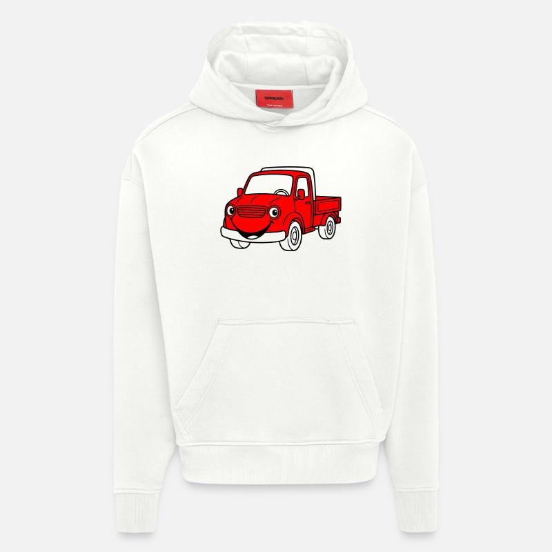 Camions Kids - Sweat à capuche bio épais oversize fabriqué en UE - OFF WHITE