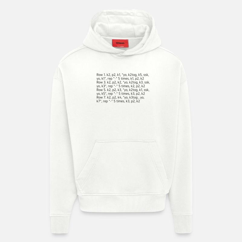 Knit-Talk, dunkel - Hoodie- made by SPREAD - OFF WHITE