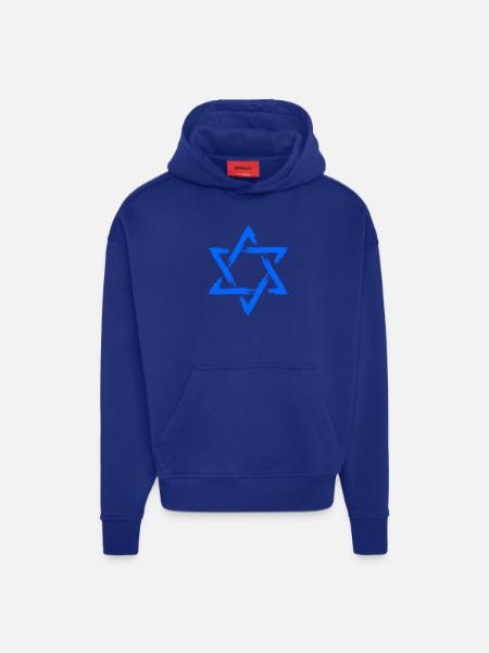 Davidstern Symbol Blau Stern - Hoodie- made by SPREAD - OFF WHITE