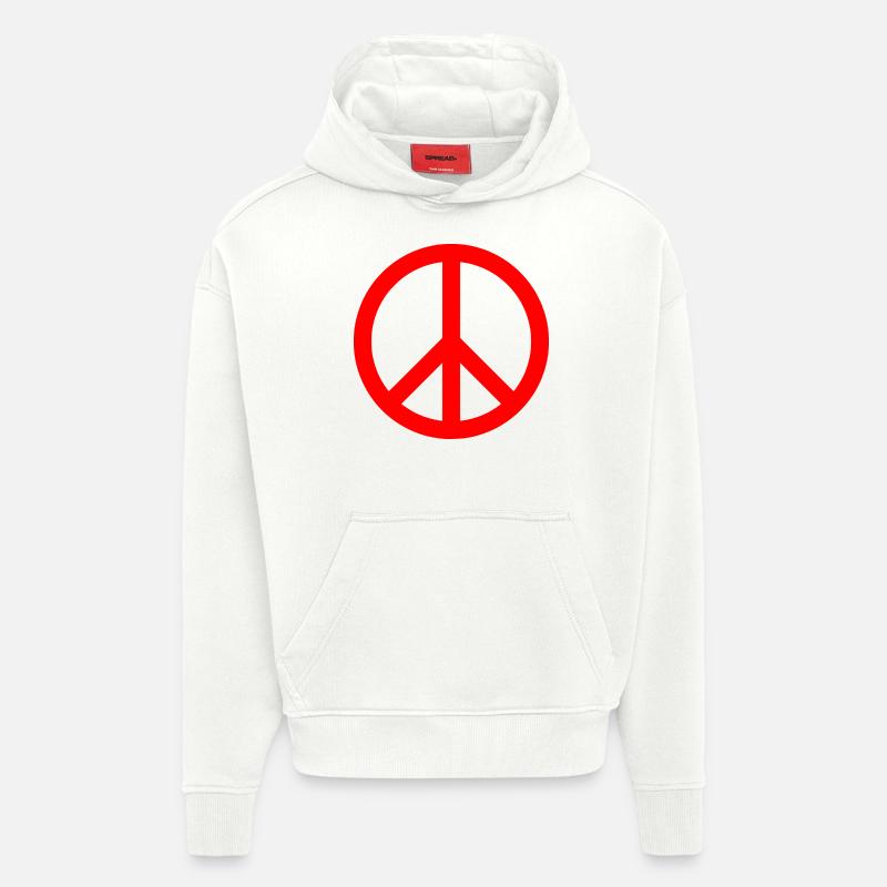 Peacezeichen - Hoodie- made by SPREAD  - OFF WHITE