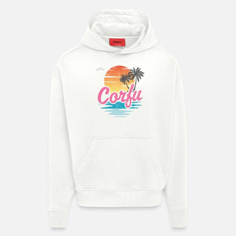 Corfou - Sweat à capuche bio épais oversize fabriqué en UE - OFF WHITE