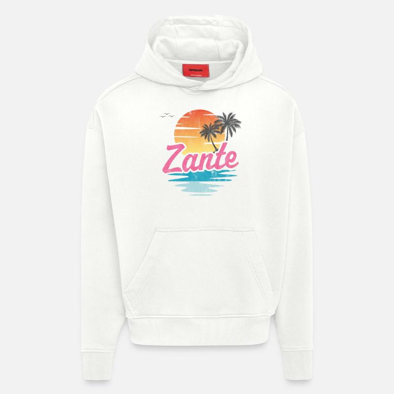 Zante - Sweat à capuche bio épais oversize fabriqué en UE - OFF WHITE