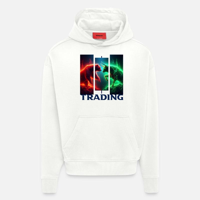 Commerce - Sweat à capuche bio épais oversize fabriqué en UE - OFF WHITE