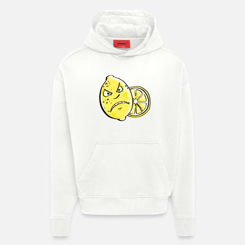 Bin Sauer - Zitrone - Zitrusfrucht - Hoodie- made by SPREAD  - OFF WHITE