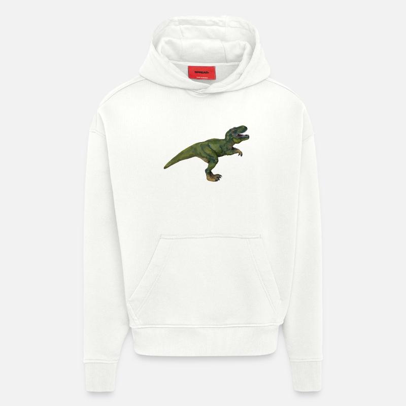 Tom T-Rex - Sweat à capuche bio épais oversize fabriqué en UE - OFF WHITE