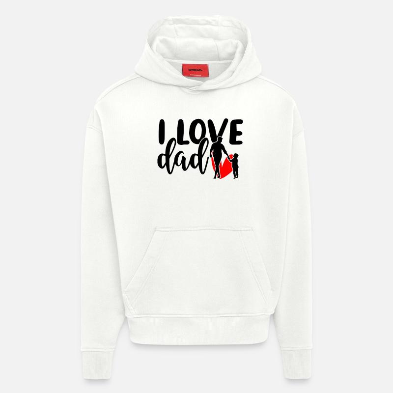 Éclaboussures d’encre rouge sur noir - Sweat à capuche bio épais oversize fabriqué en UE - OFF WHITE