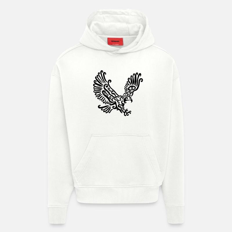 Black Eagle - Hoodie- made by SPREAD  - OFF WHITE