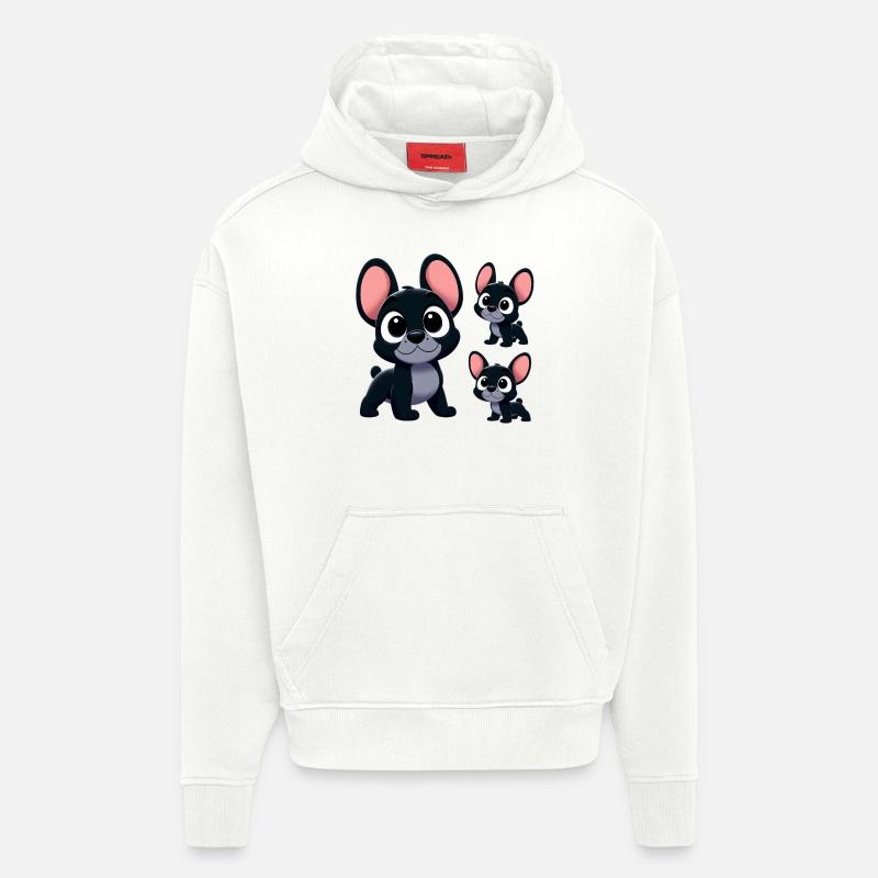 bouledogue français 8 - Sweat à capuche bio épais oversize fabriqué en UE - OFF WHITE