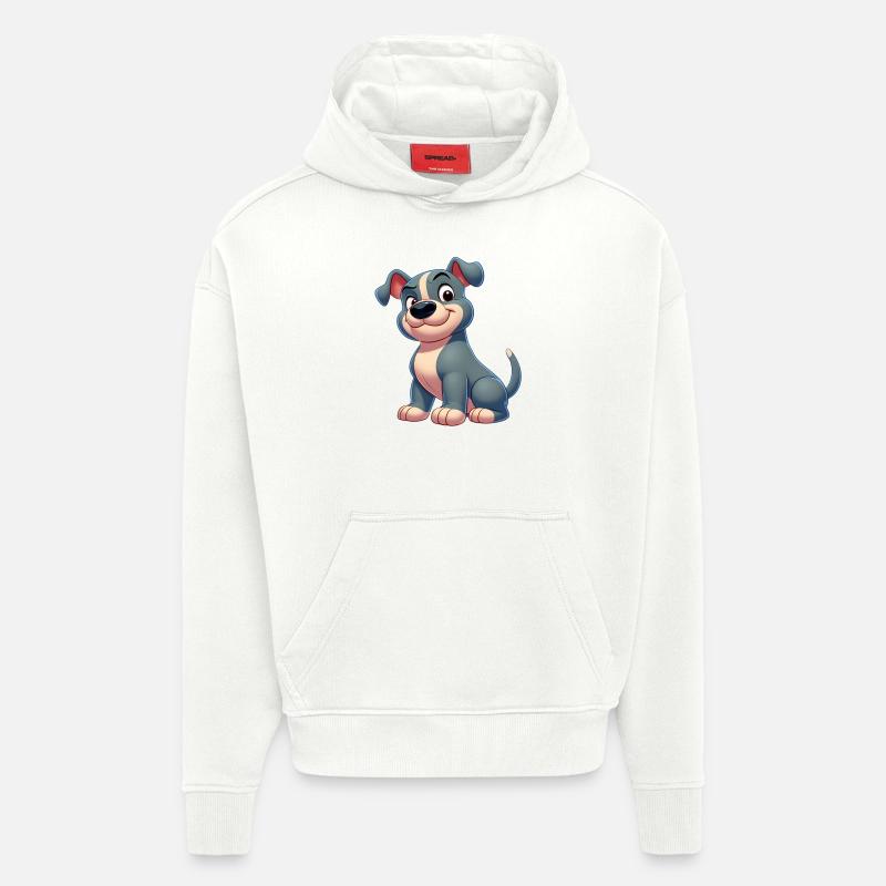 pitbull 2 - Sweat à capuche bio épais oversize fabriqué en UE - OFF WHITE
