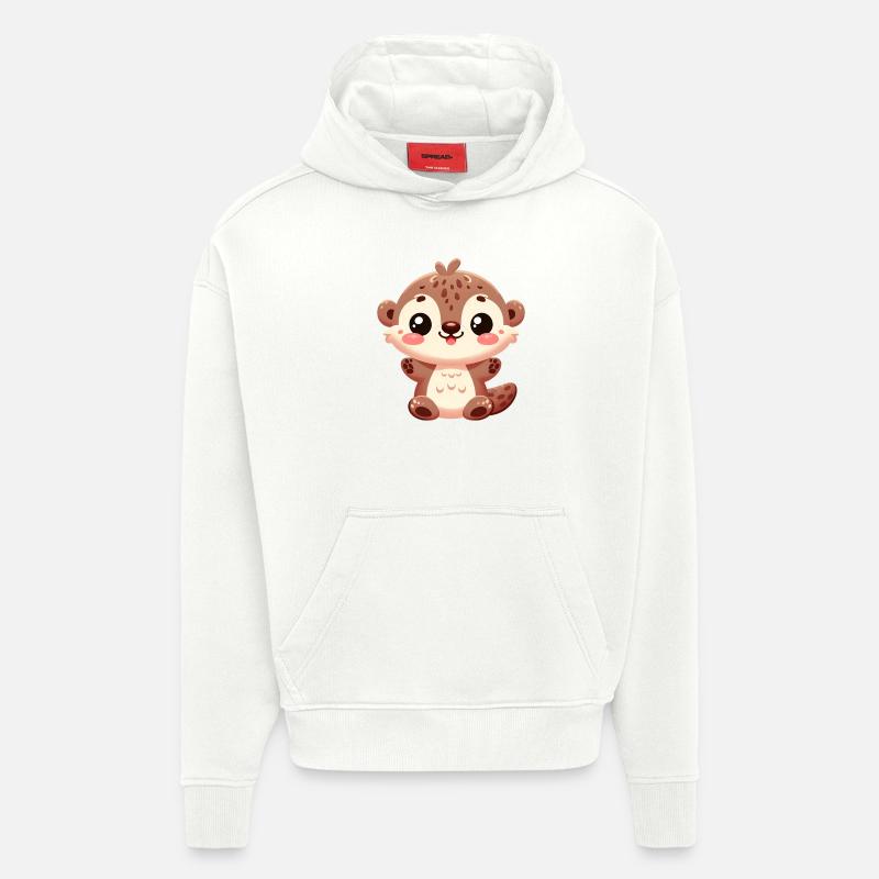 loutre 13 - Sweat à capuche bio épais oversize fabriqué en UE - OFF WHITE